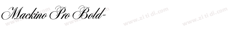Mackino Pro Bold字体转换